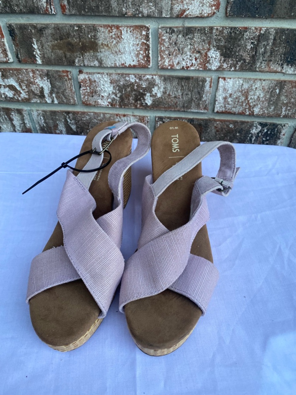 TOMS Crisscross Slingback Wedge Sandals